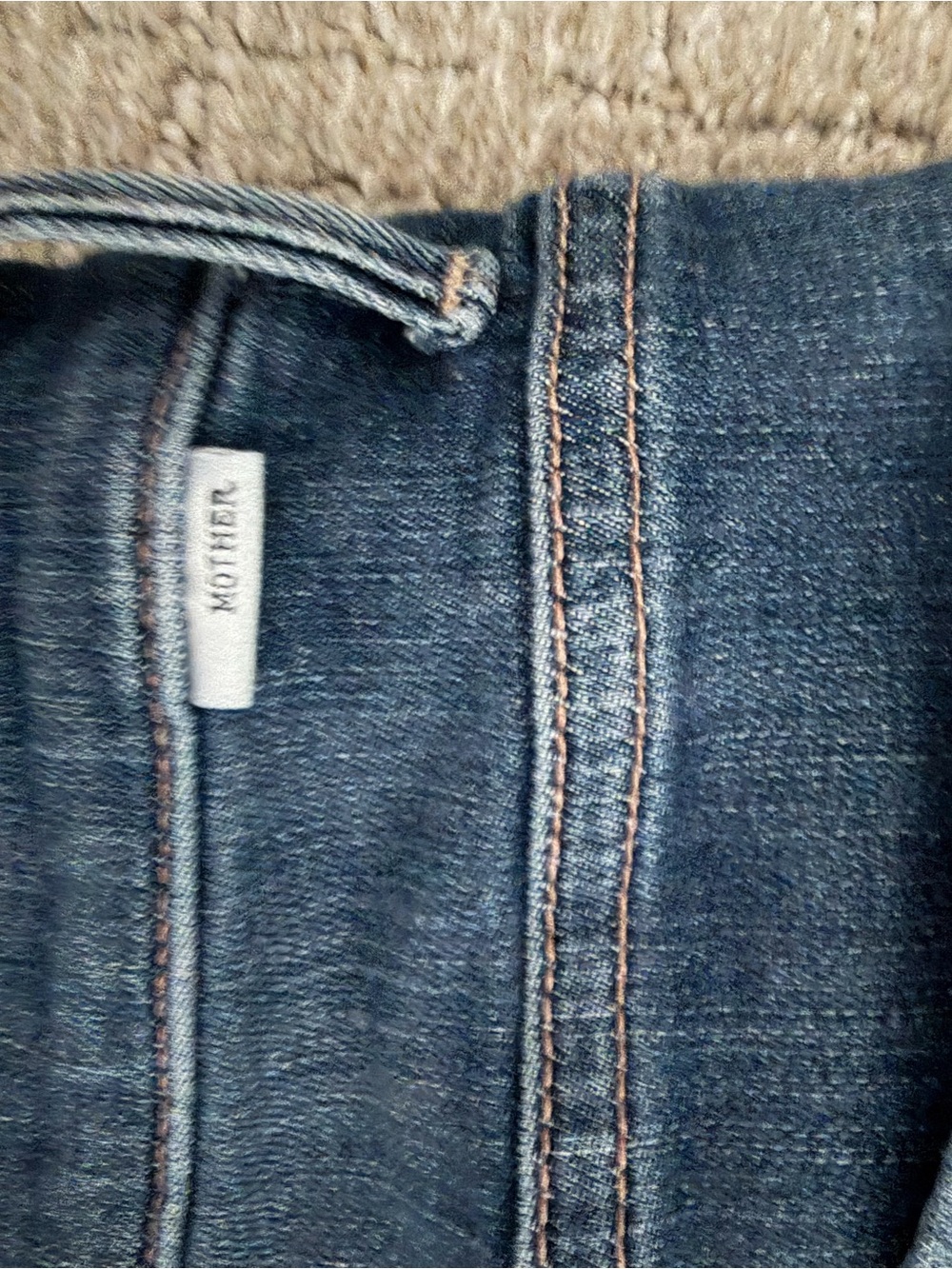 MOTHER Insider Crop Step Fray Indigo Blue Flare Crop Jeans - Picture 3 of 13